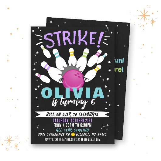 Bowling Birthday Uitnodiging