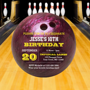 Bowling Birthday Uitnodiging