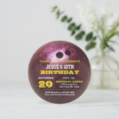 Bowling Birthday Uitnodiging (Staand voorkant)