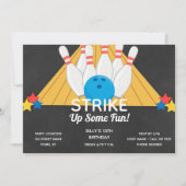 Bowling Birthday Uitnodiging (Voorkant)