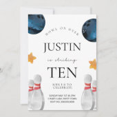 Bowling Birthday Uitnodiging voor kinderen (Voorkant)