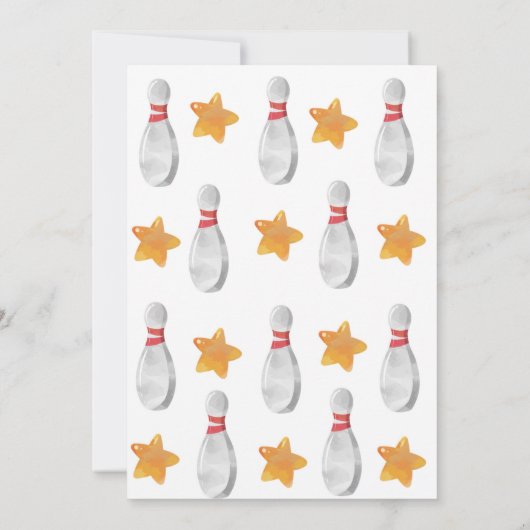 Bowling Birthday Uitnodiging voor kinderen (Achterkant)