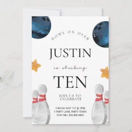 Bowling Birthday Uitnodiging voor kinderen