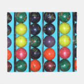 Bowling Blitz Fleece Deken (Voorkant (Horizontaal))