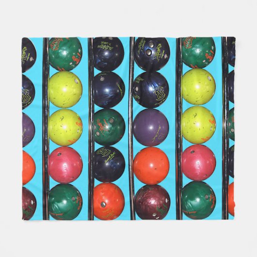 Bowling Blitz Fleece Deken (Voorkant (Horizontaal))