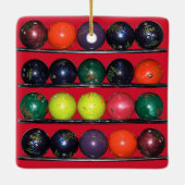 Bowling Blitz Keramisch Ornament (Achterkant)