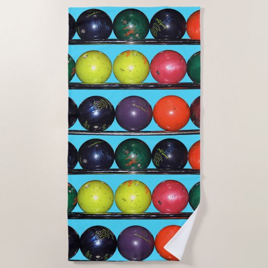 Bowling Blitz Strandlaken (Voorkant)