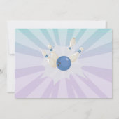 Bowling Blue Strike Photo Bowl Boys Birthday Kaart (Achterkant)