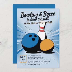 Bowling Bocce Team Building Church Business Blauw Kaart