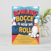 Bowling Bocce Team Building Church Business Bold Kaart (Staand voorkant)