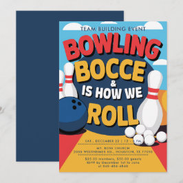Bowling Bocce Team Building Church Business Bold Kaart