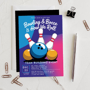 Bowling Bocce Team Building Church Business Bright Kaart