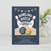 Bowling Bocce Team Building Church Event Company Kaart (Staand voorkant)