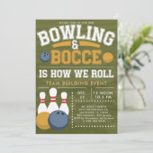 Bowling Bocce Team Community Church Business Kaart (Staand voorkant)