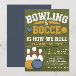 Bowling Bocce Team Community Church Business Kaart