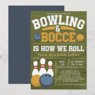 Bowling Bocce Team Community Church Business Kaart