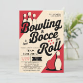 Bowling Bocce Team Community Church Zakelijk Rood Kaart (Staand voorkant)