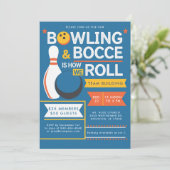 Bowling Bocce Team Community Kerk Bedrijfsevenemen Kaart (Staand voorkant)