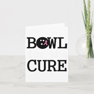 Bowling borstkanker Bowler roze lintkom voor Kaart