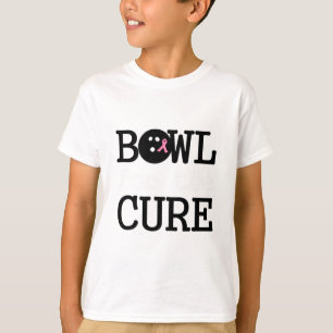 Bowling borstkanker Bowler roze lintkom voor T-shirt