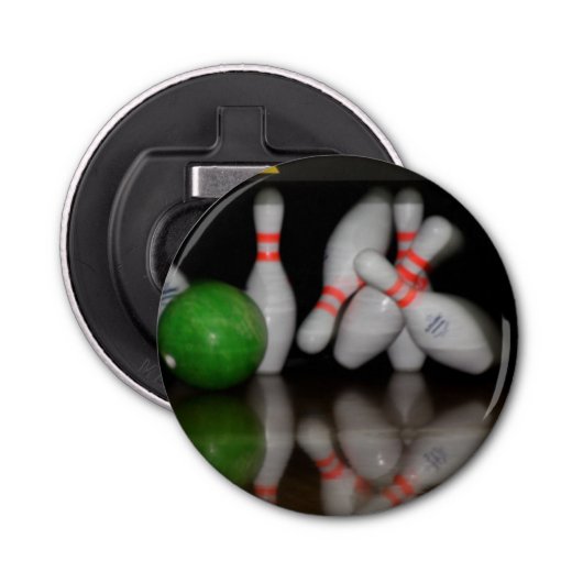 Bowling Bottle Open Button Flesopener (Voorkant)