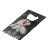 Bowling Bottle Open Creditkaart Flessenopener (Achterkant Gekanteld)