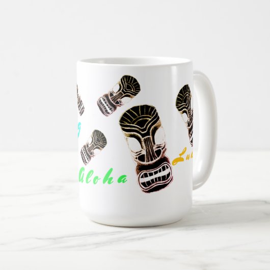 Bowling Bouncing Tiki Mask Koffiemok (Voorkant rechts)