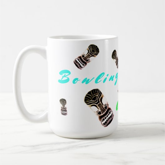 Bowling Bouncing Tiki Mask Koffiemok (Links)