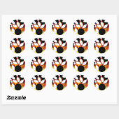 BOWLING BOWL STRIKE BUTTONNEN van Teo Alfonso Ronde Sticker (Vel)