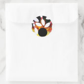 BOWLING BOWL STRIKE BUTTONNEN van Teo Alfonso Ronde Sticker (Tas)