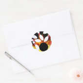 BOWLING BOWL STRIKE BUTTONNEN van Teo Alfonso Ronde Sticker (Envelop)