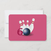 Bowling, bowler 60th Birthday Uitnodiging. Kaart (Voorkant)