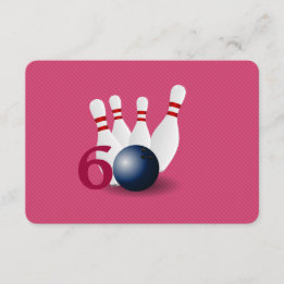 Bowling, bowler 60th Birthday Uitnodiging. Kaart