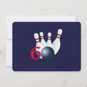 Bowling, bowler 60th Birthday Uitnodiging. Kaart (Voorkant)