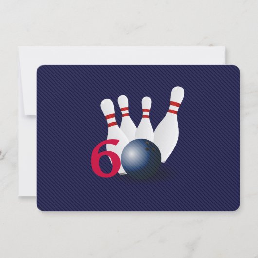 Bowling, bowler 60th Birthday Uitnodiging. Kaart (Voorkant)
