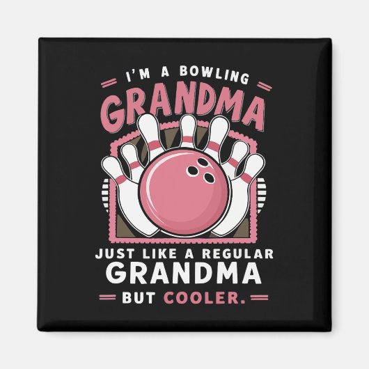 Bowling Bowler Bowling Byll Grappig Magneet (Voorkant)