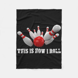 Bowling Bowler Dit Is Hoe Ik Rol Mannen Vrouwen Vo Fleece Deken