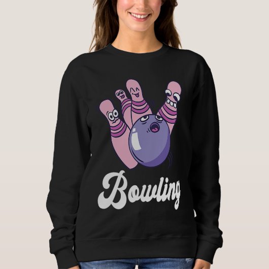 Bowling Bowler Funny Bowling Bowling Pin Strike Bo Trui (Voorkant)