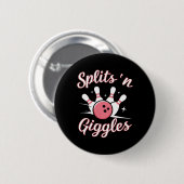 Bowling Bowler Grappige Splits N Gelach Bowling By Ronde Button 5,7 Cm (Voorkant /achterkant)