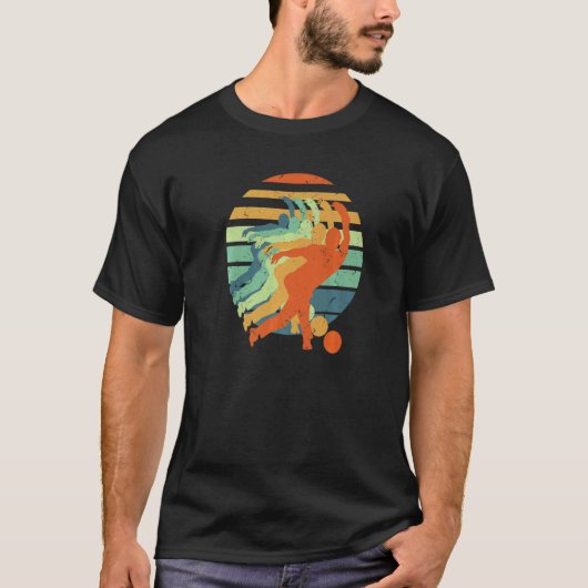 Bowling Bowler Mannen jongens Koel Retro  T-shirt (Voorkant)