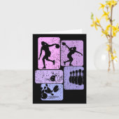 Bowling Bowler Meisjes Vrouwen Kaart (Gele Bloem)