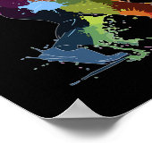 Bowling Bowler Paint Splash  Poster (Hoek)