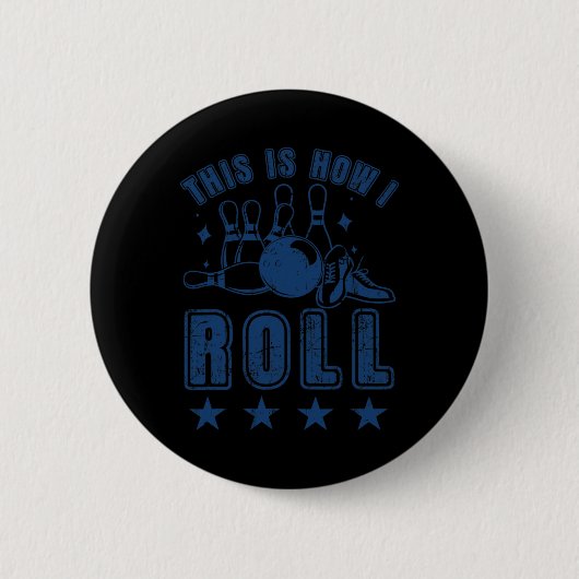 Bowling Bowler Ronde Button 5,7 Cm (Voorkant)