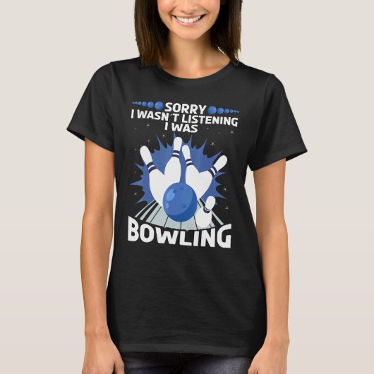 Bowling Bowler Spare Ten Pins T-shirt (Voorkant)