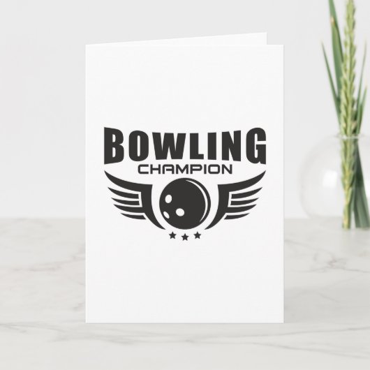Bowling Bowler Sport Strike Bowl Grappig geschenk  Kaart (Voorkant)