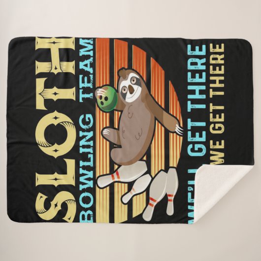 Bowling Bowler Strike Bowl Blanket Sherpa Deken (Voorkant (horizontaal))