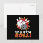 Bowling Bowler Strike Sport Team Bowl Grappig cade Briefkaart (Voorkant / Achterkant)
