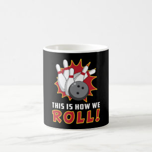 Bowling Bowler Strike Sport Team Bowl Grappig cade Koffiemok