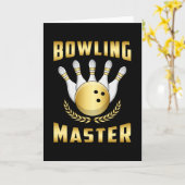 Bowling Bowler Strike Team Bowl Sport Grappig gesc Kaart (Gele Bloem)