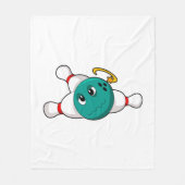 Bowling Bowling ball Bowling pin Fleece Deken (Voorkant)